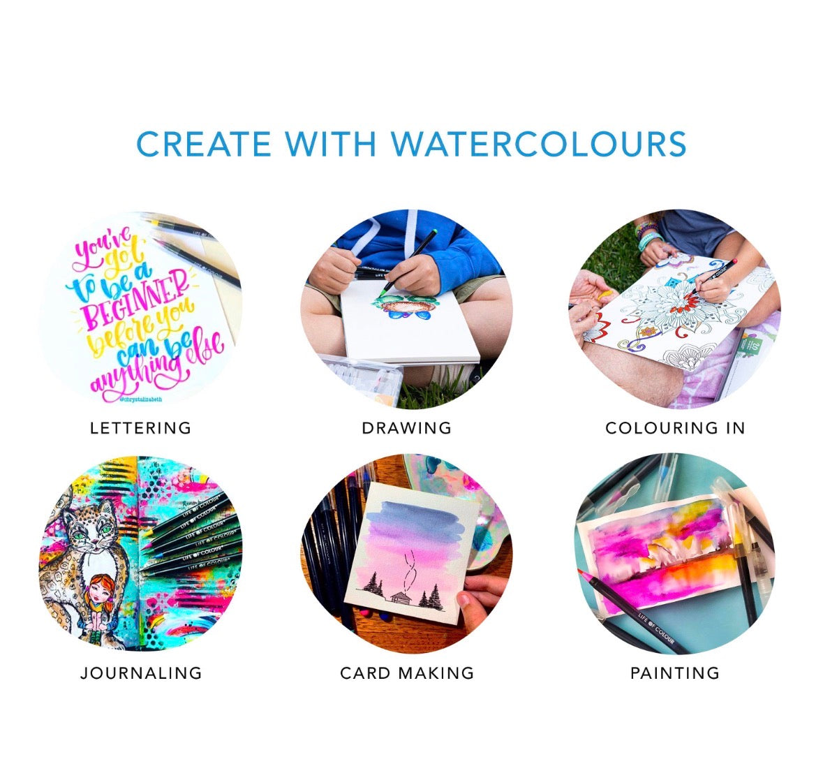 Watercolour Brush Pens - Set of 20