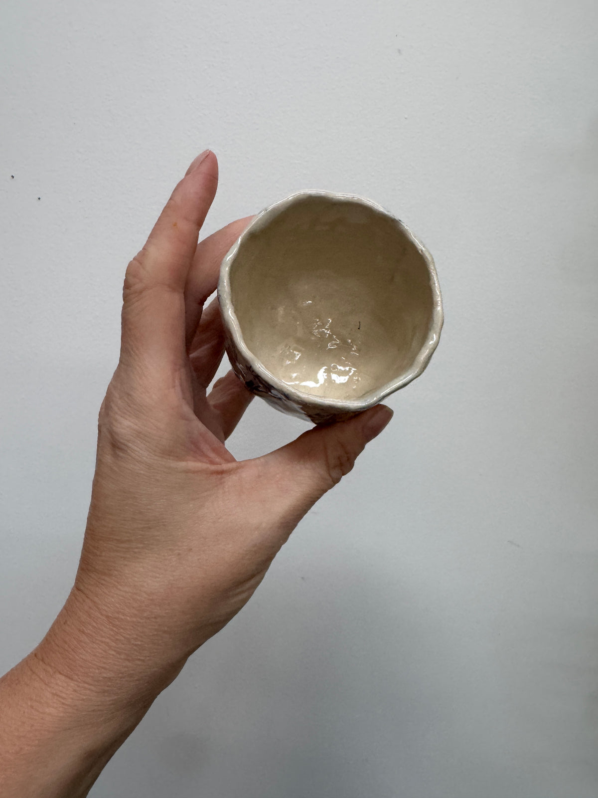 Blue Florals Ceramic Vessel No.3