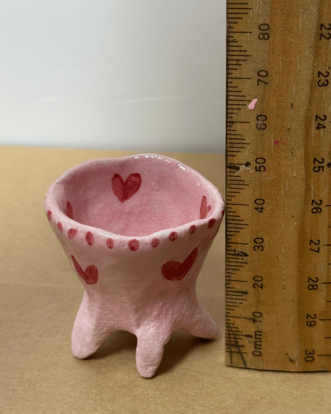 Ceramic Heart Dish with Legs - MIni