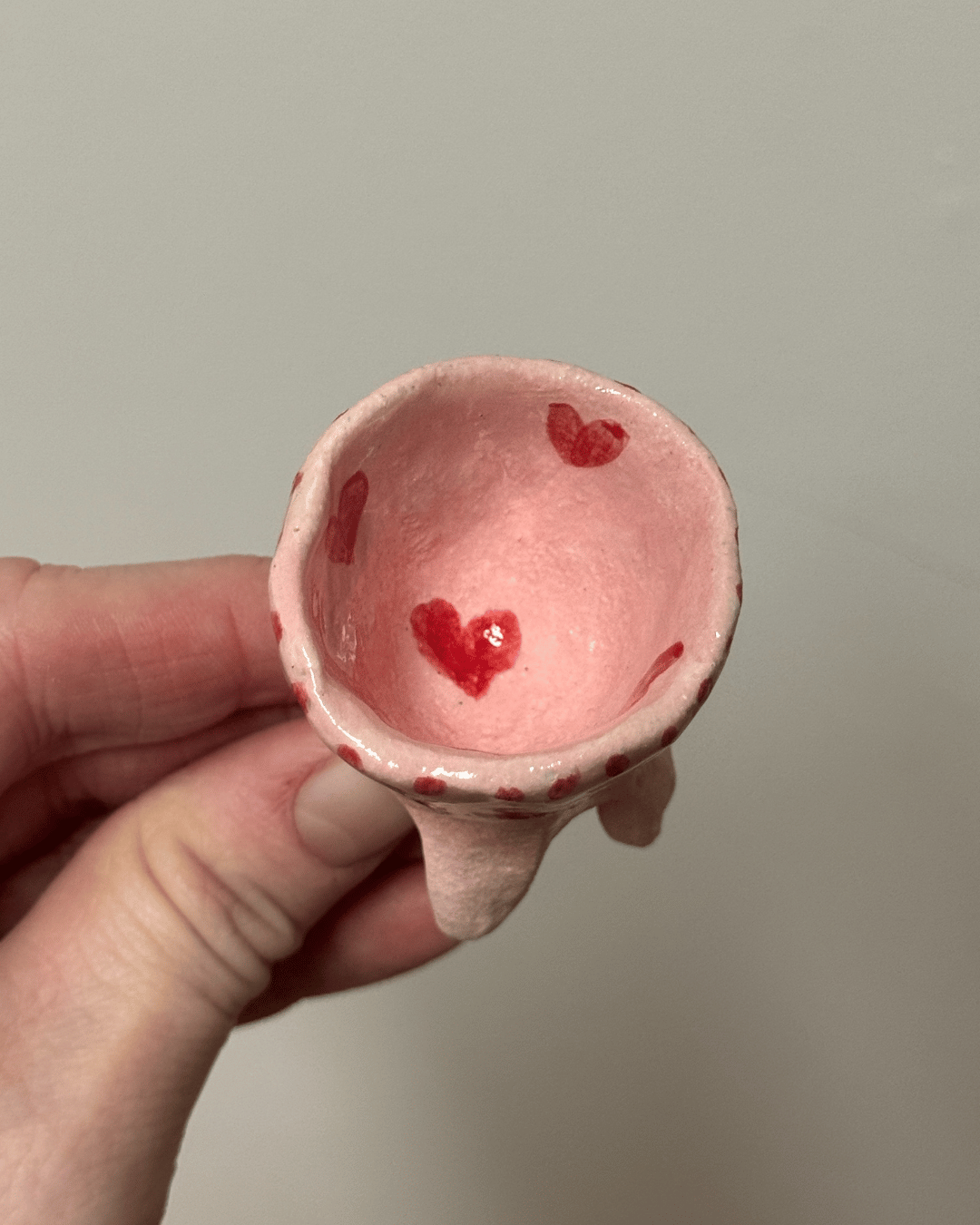 Ceramic Heart Dish with Legs - MIni