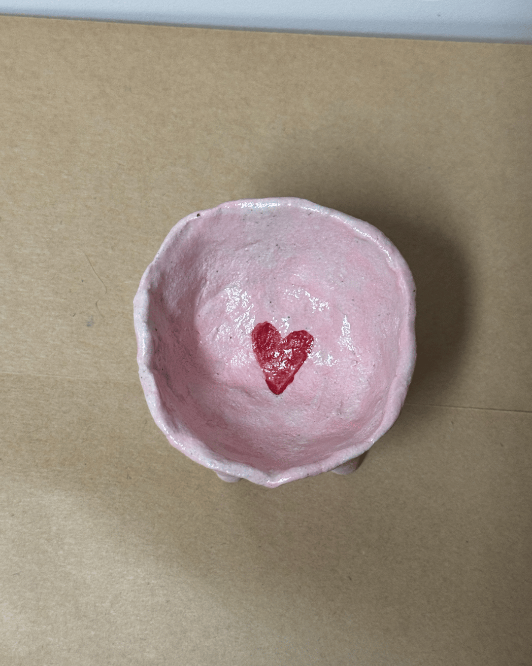 Ceramic Heart Dish with Legs