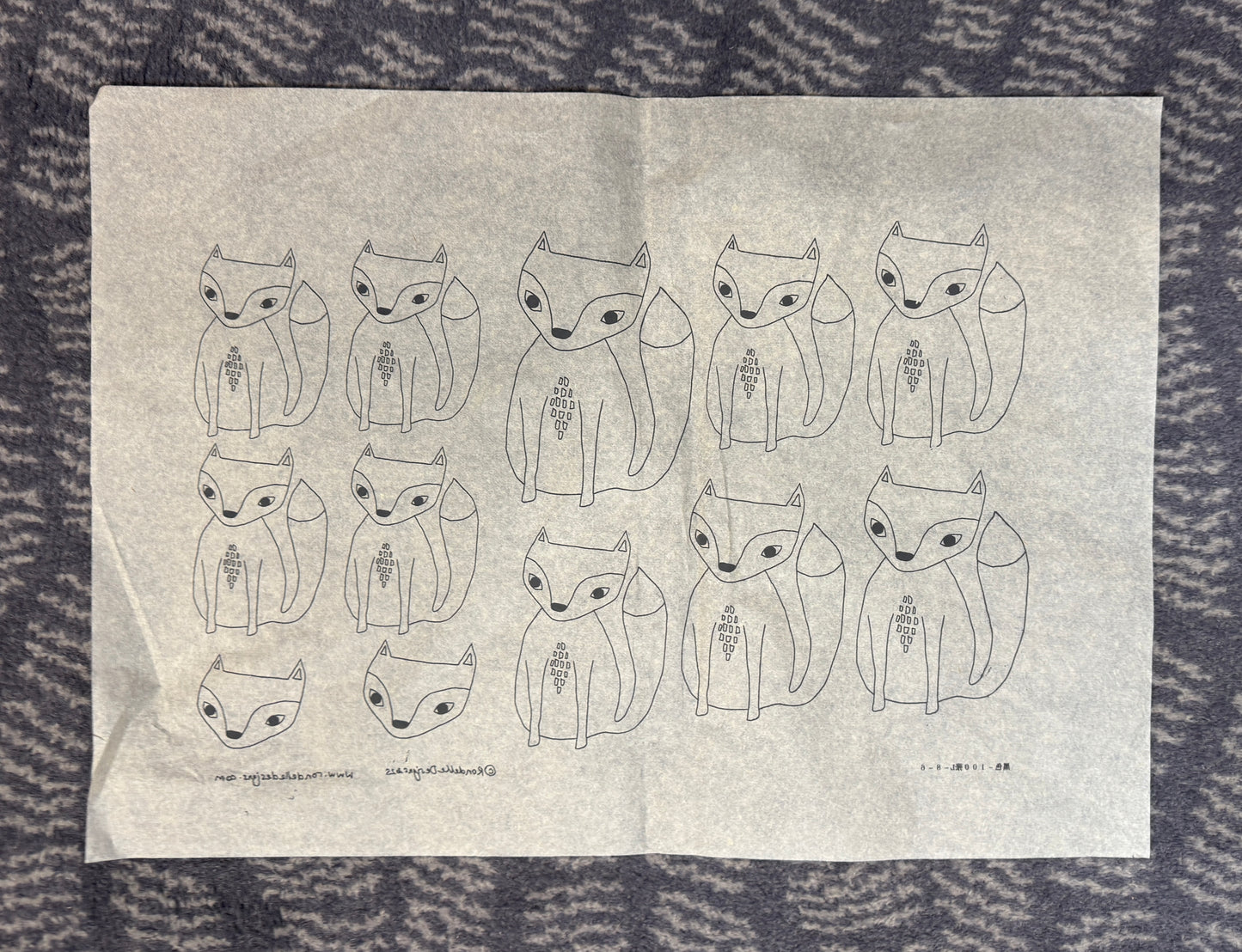 Ceramic Underglaze Transfer Paper - Fox