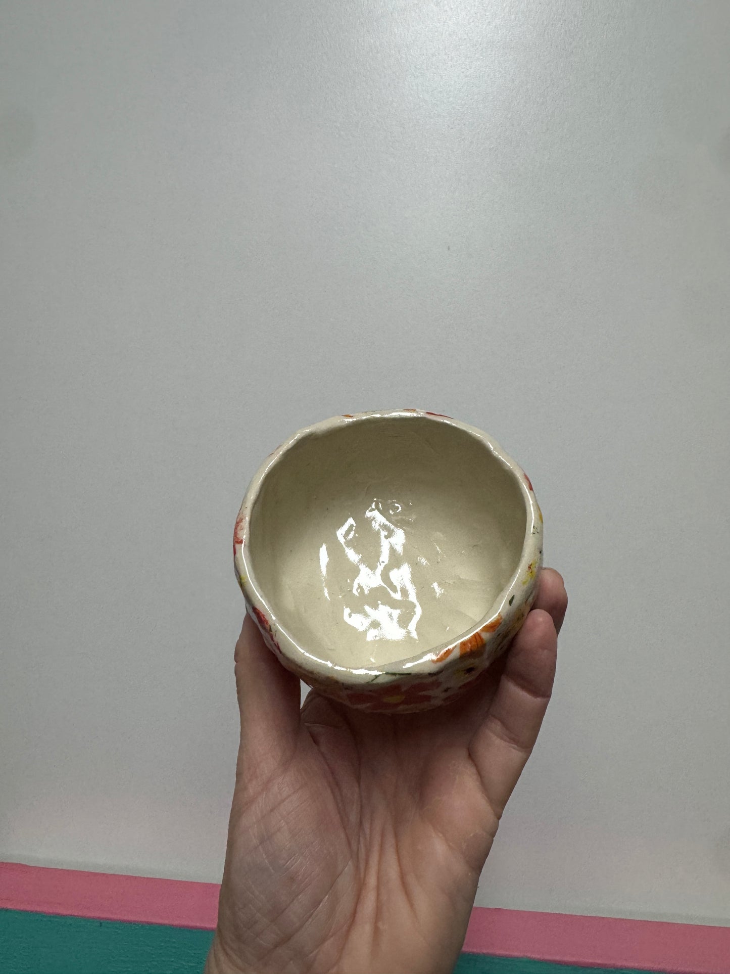 Ceramics - Bee Floral Handbuilt Vessel #2