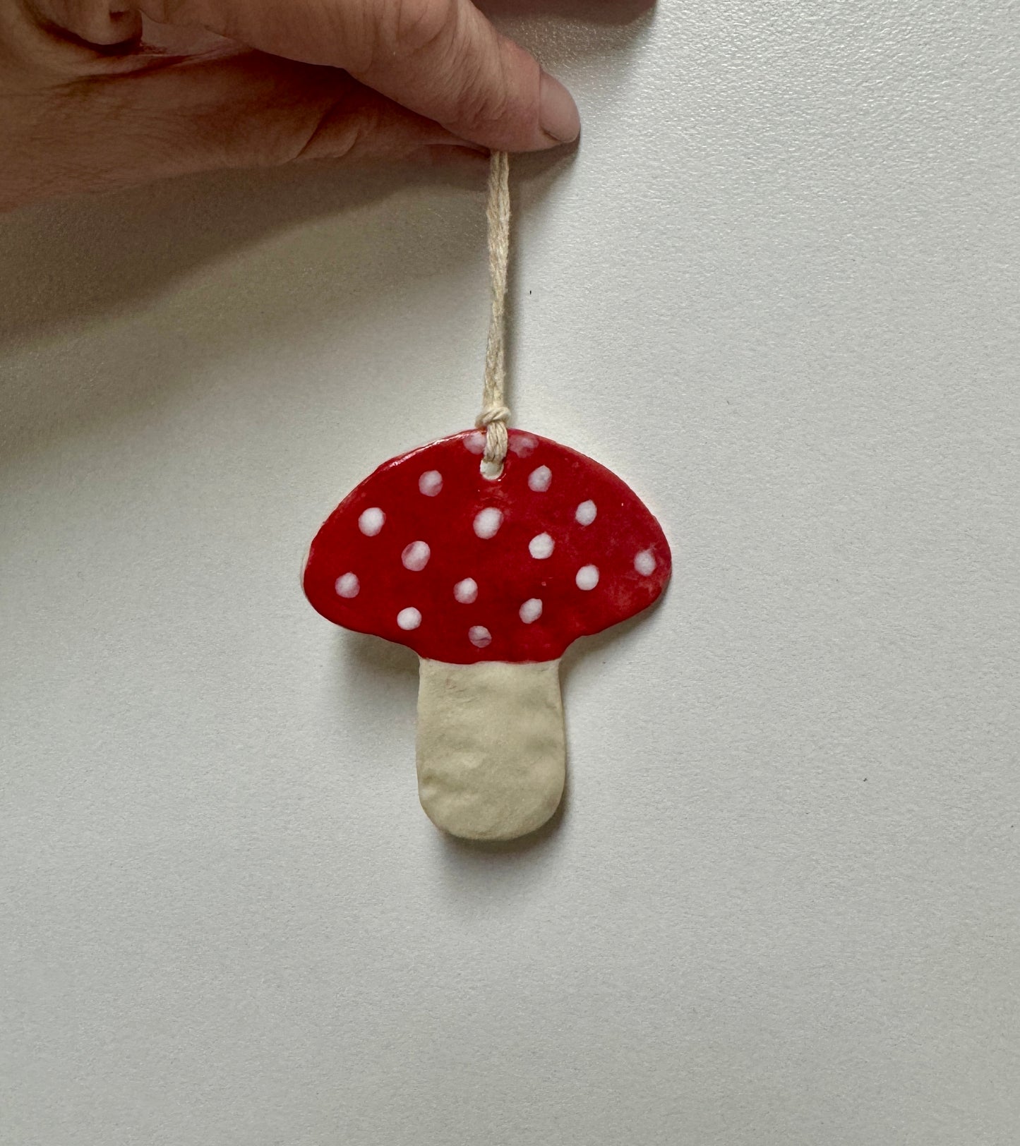 Ceramics - Mushroom Christmas Decoration or Wall Hanging