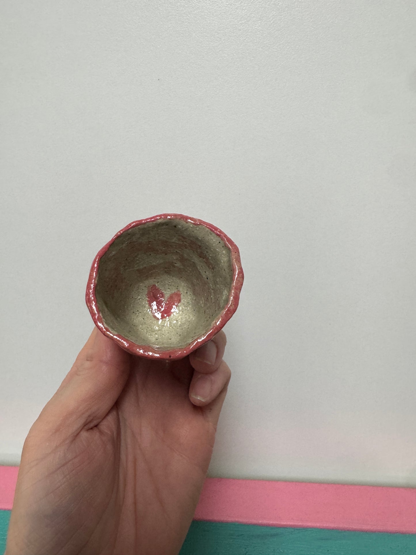 Ceramics - Hand Painted Heart Vase #2