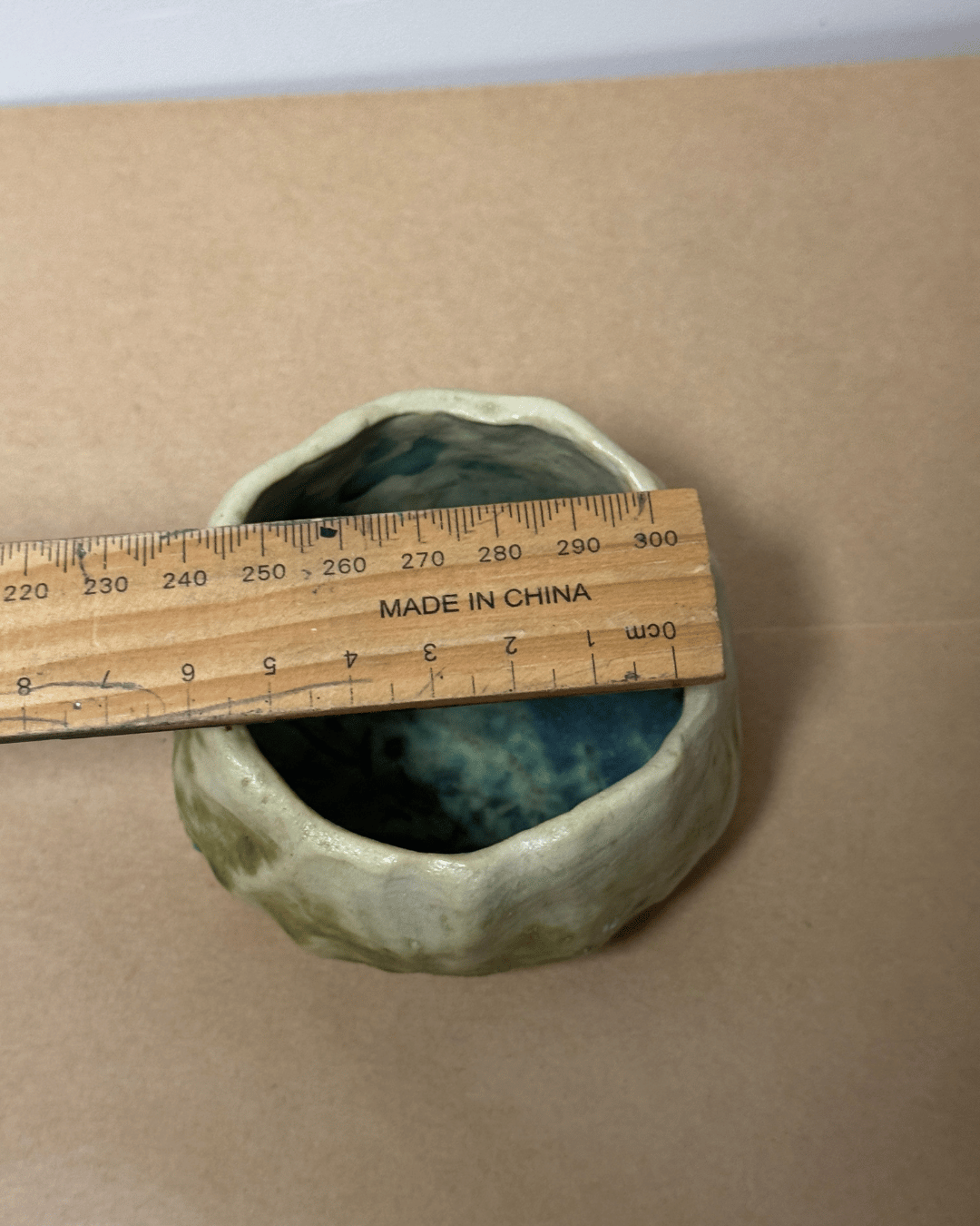 Ceramic Dish - Aqua and natural