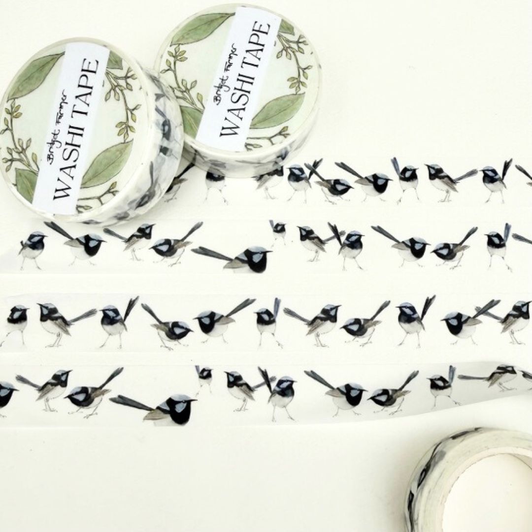 Fairywren Washi (15mm) Washi Tape by Bridget Farmer
