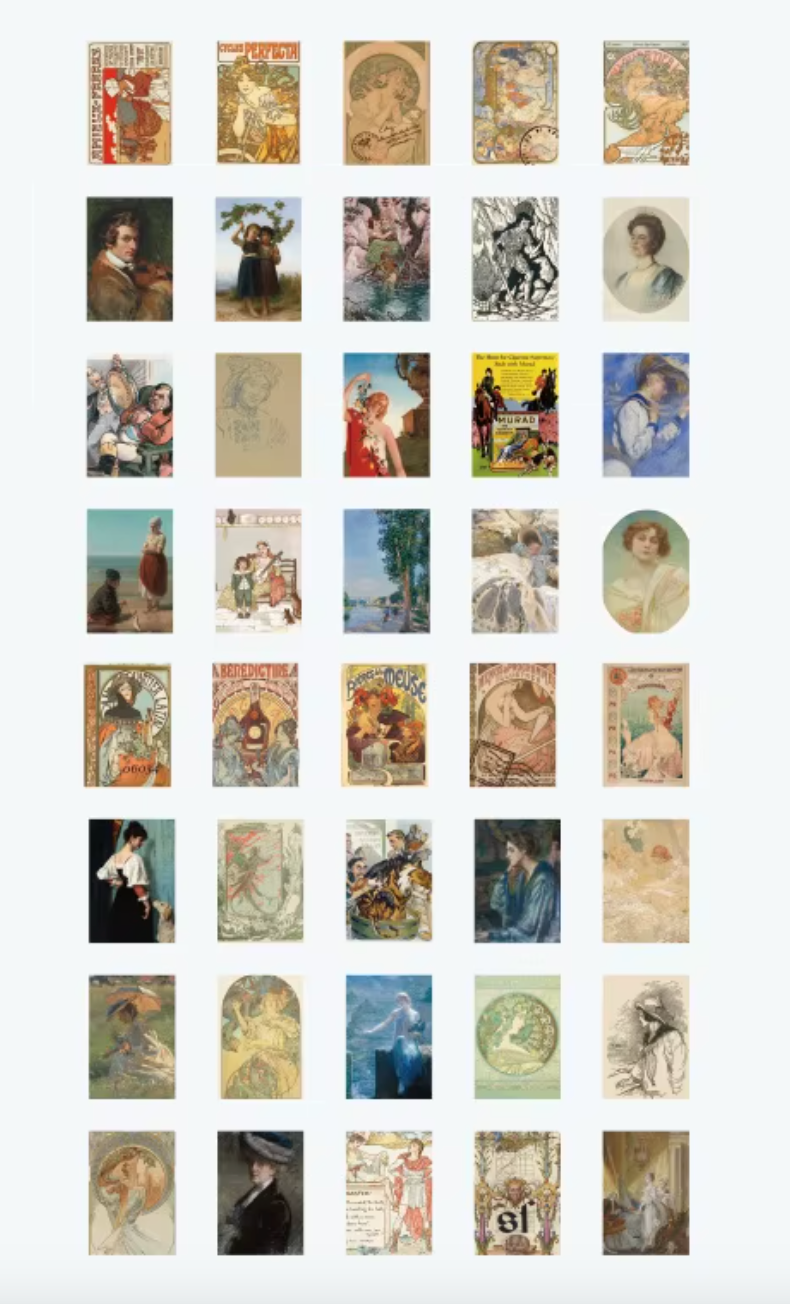 Mini Collage Book – Vintage Style Art Paper