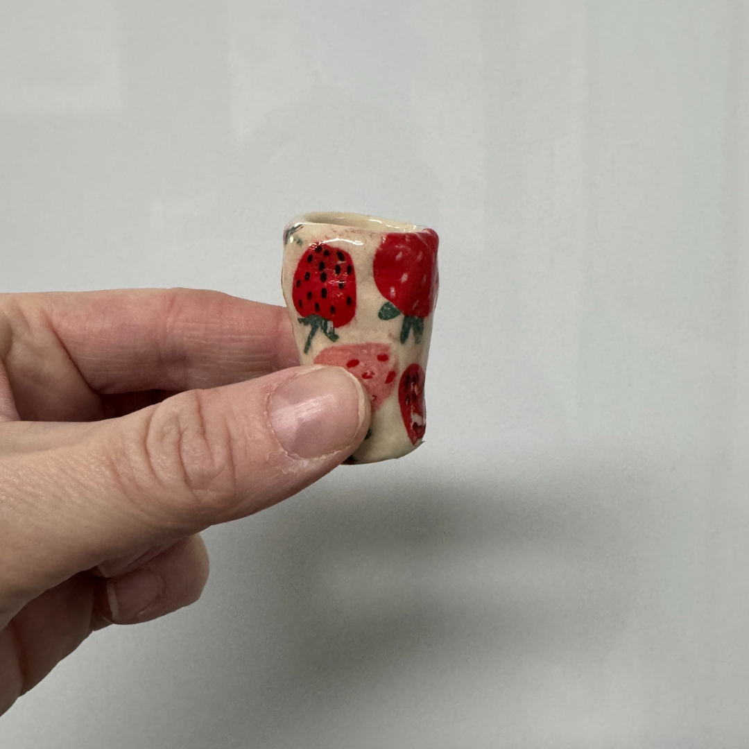 Ceramic Vase - Floral Design (Small $15)