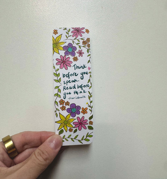 Bookmark - Think Before You Speak Bookmark