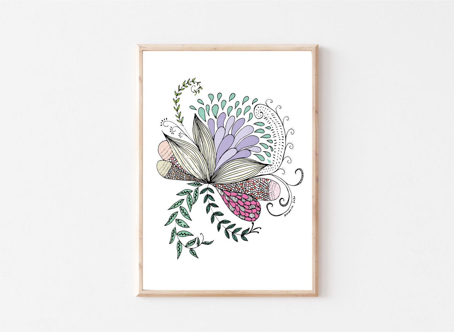 Printable Wall Art / A1 Size / Flourish Digital Art Print