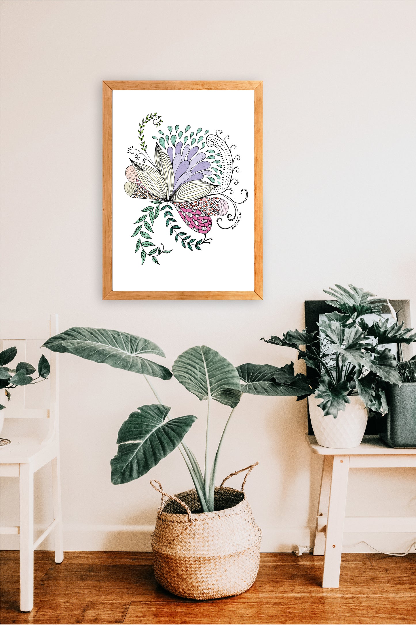 Printable Wall Art / A1 Size / Flourish Digital Art Print