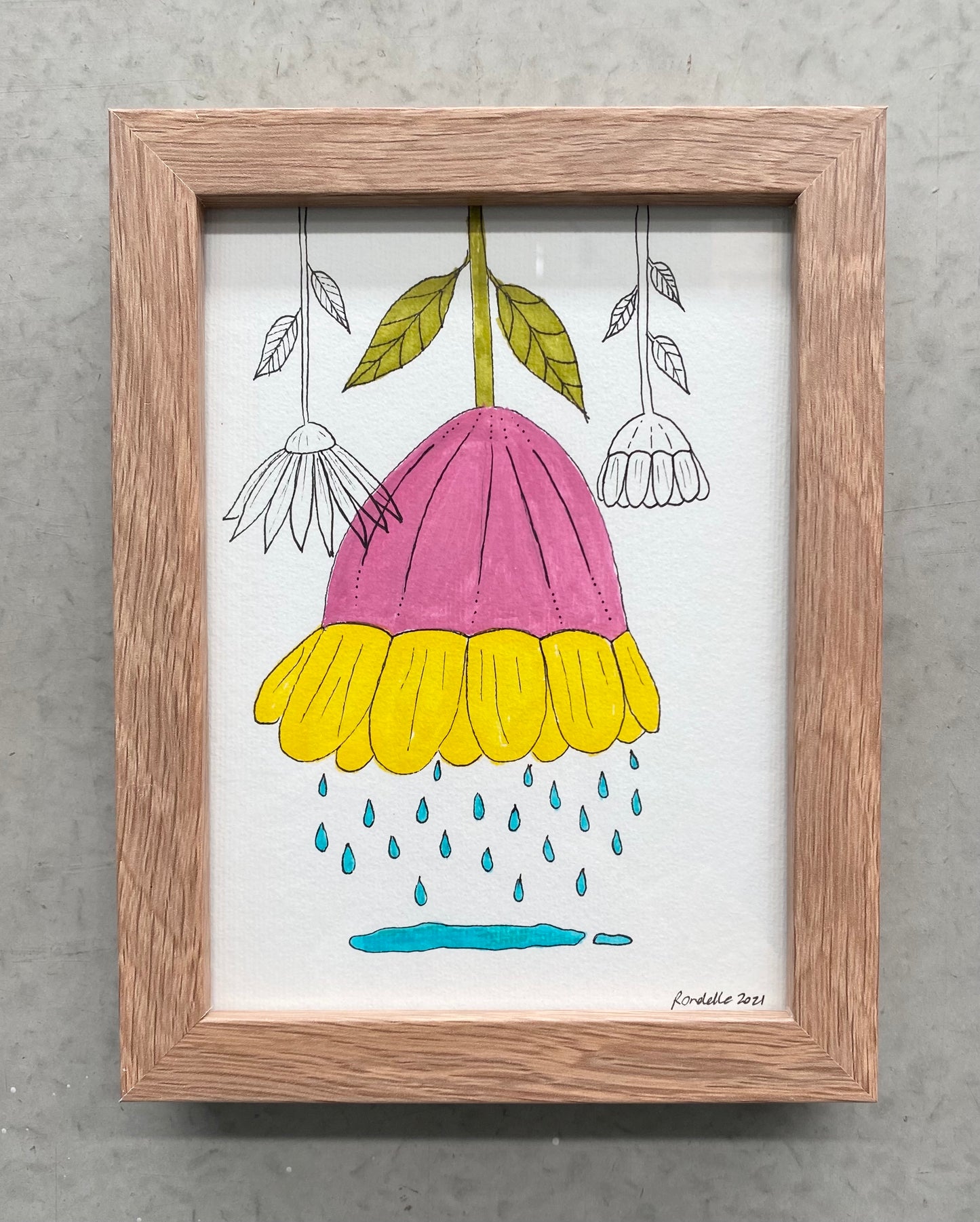 Flowing Feelings Framed Original Art