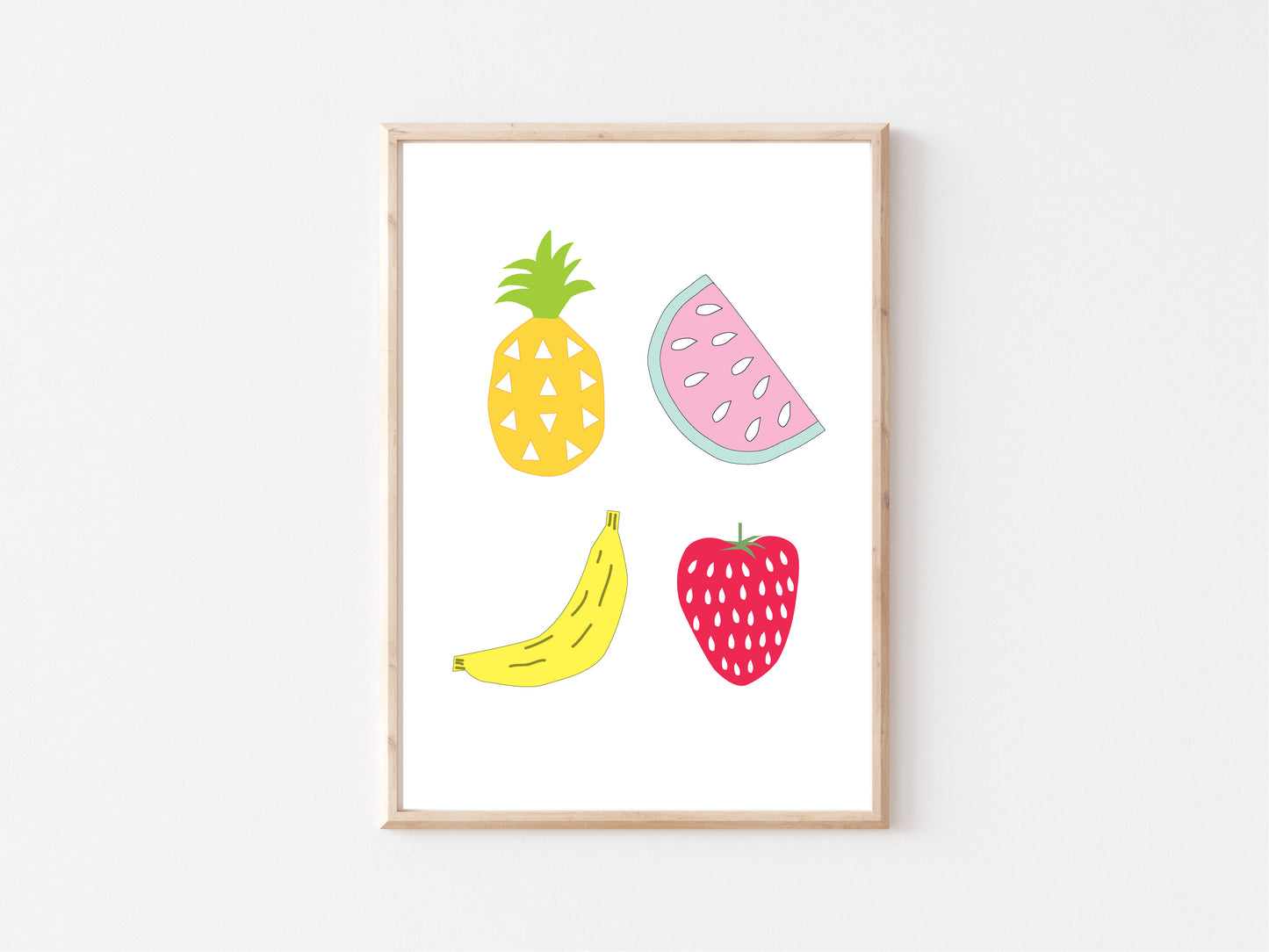 Printable Wall Art / A1 Size / Fruity Fun Illustration