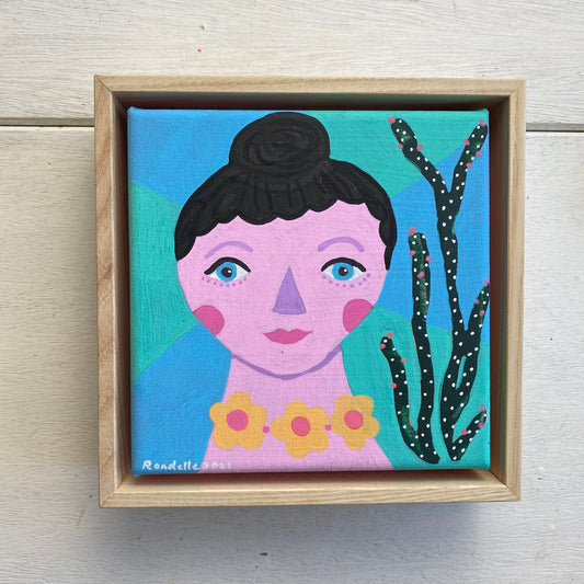 Renee - Acrylic on Canvas Original Art FRAMED