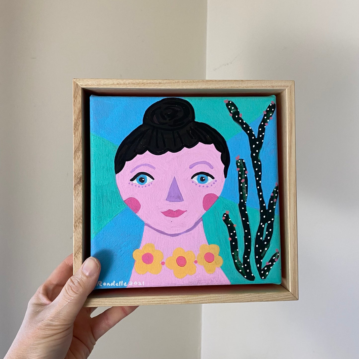 Renee - Acrylic on Canvas Original Art FRAMED
