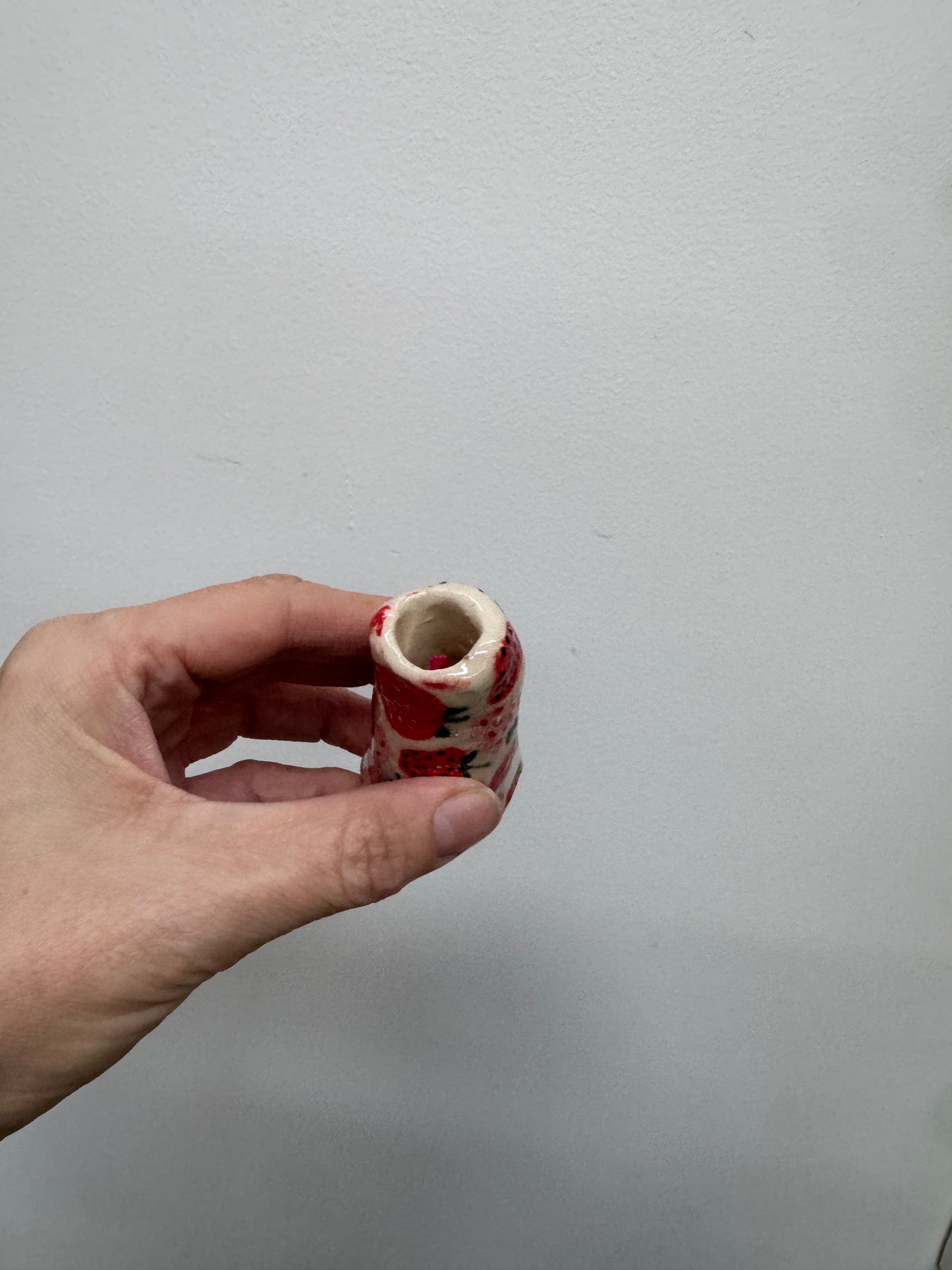 Chunky Strawberries Ceramic Vase No.2