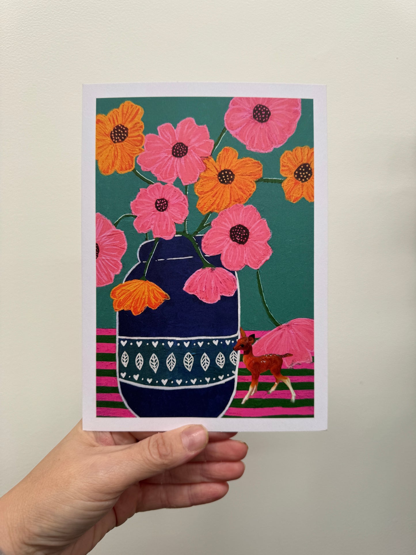 Art Print - A5 Floral Folklore No. 3 (with Animal)