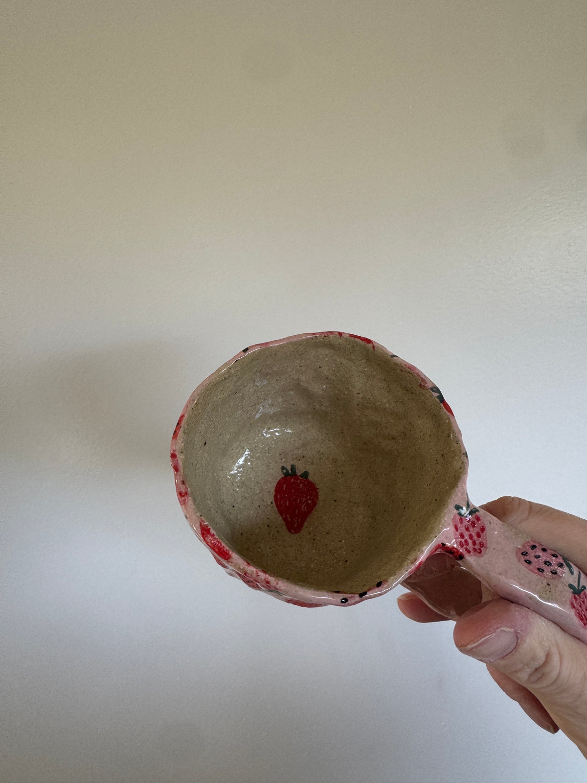 Handbuilt Ceramic Mug - Strawberries #2