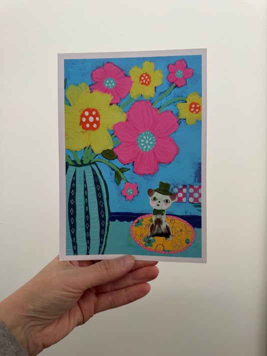 Art Print - A5 Floral Folklore No. 5 (with Animal)