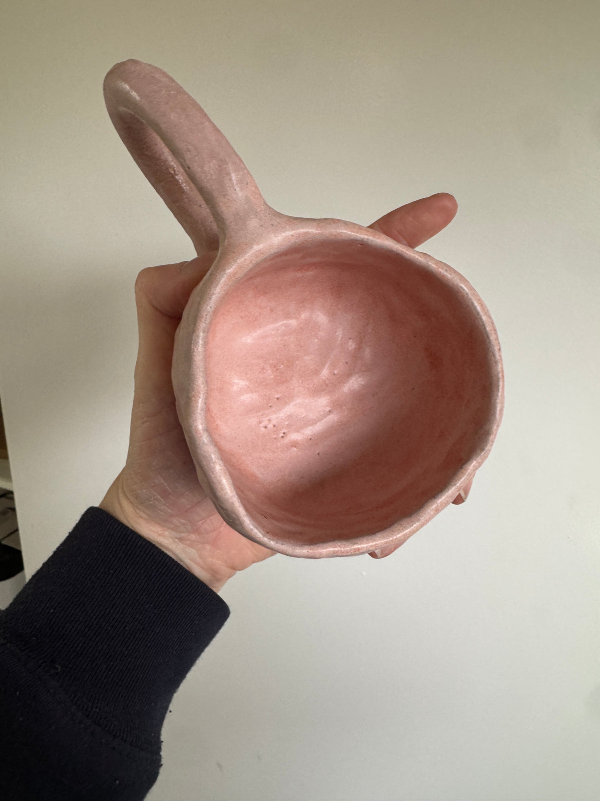 Handbuilt Ceramic Mug - Pink Hearts