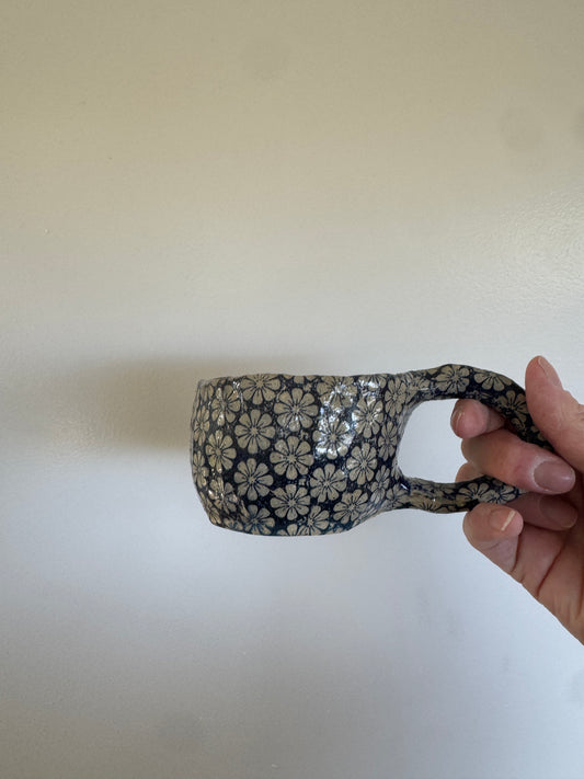 Handbuilt Ceramic Mug - Blue Florals