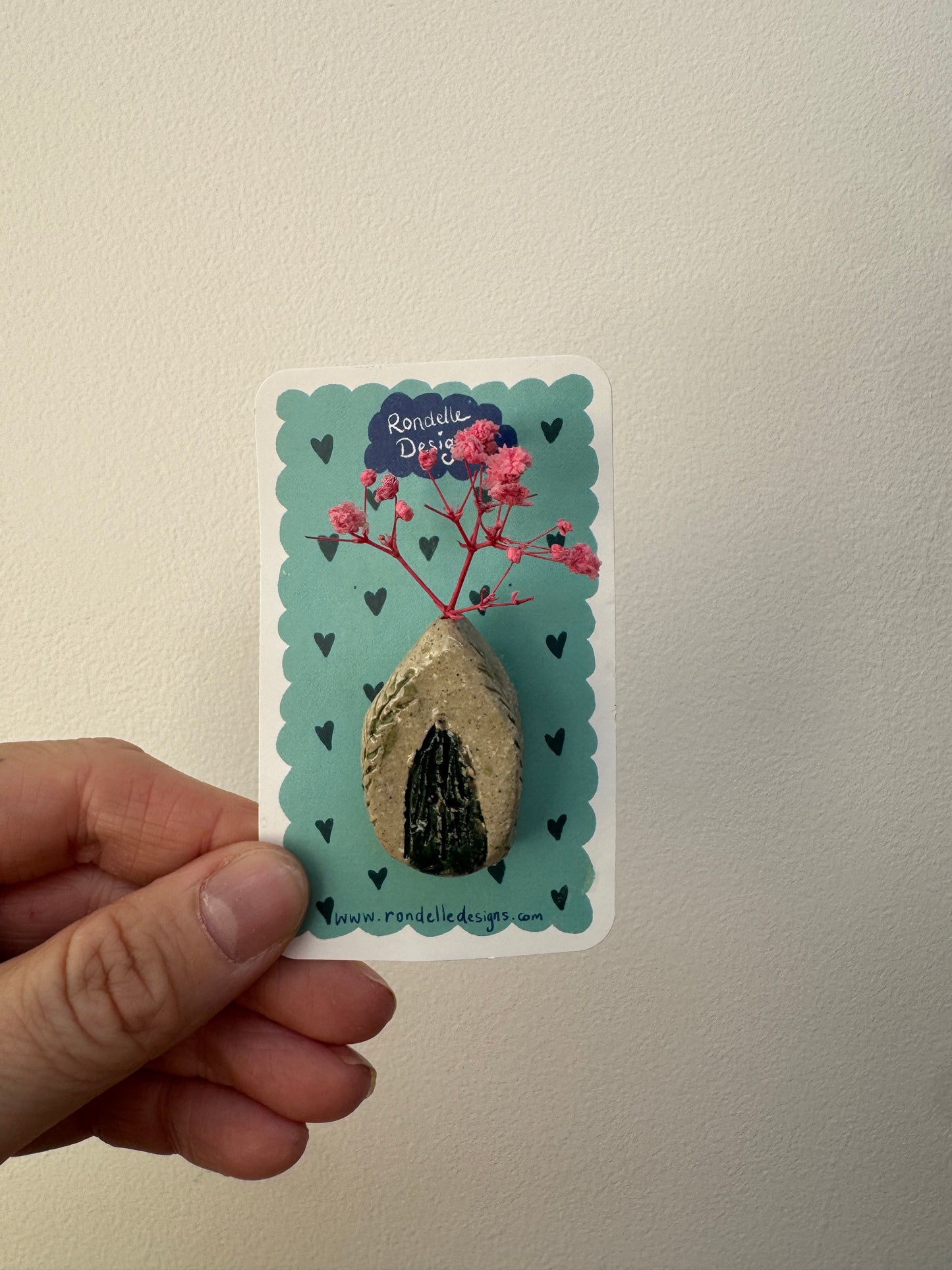 Ceramic Fairy House Brooch