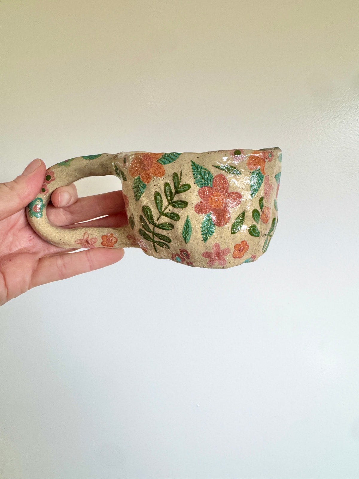Handbuilt Ceramic Mug - Spring Florals