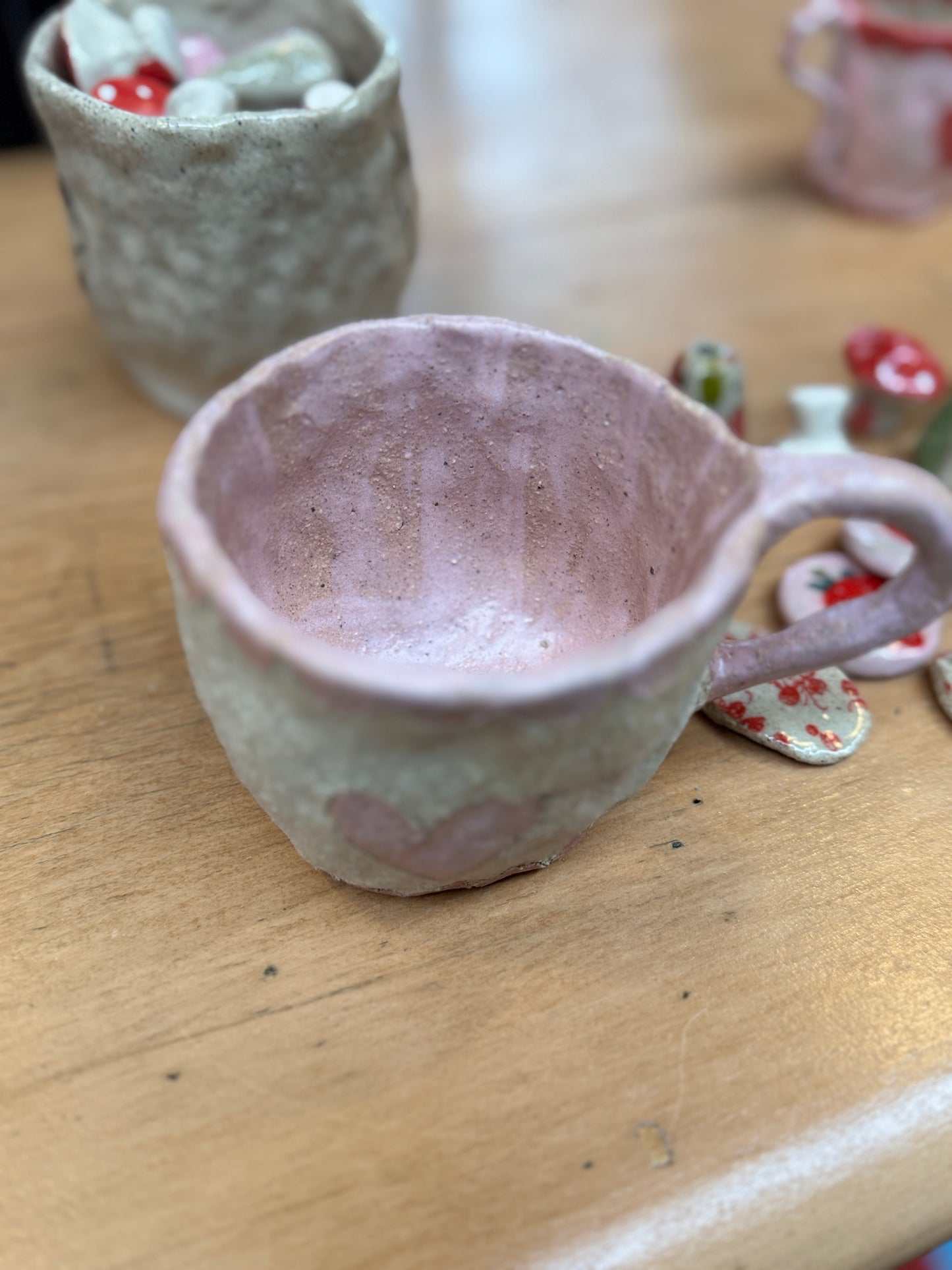 Heart Mug – One of a Kind Handbuilt Ceramic Mug