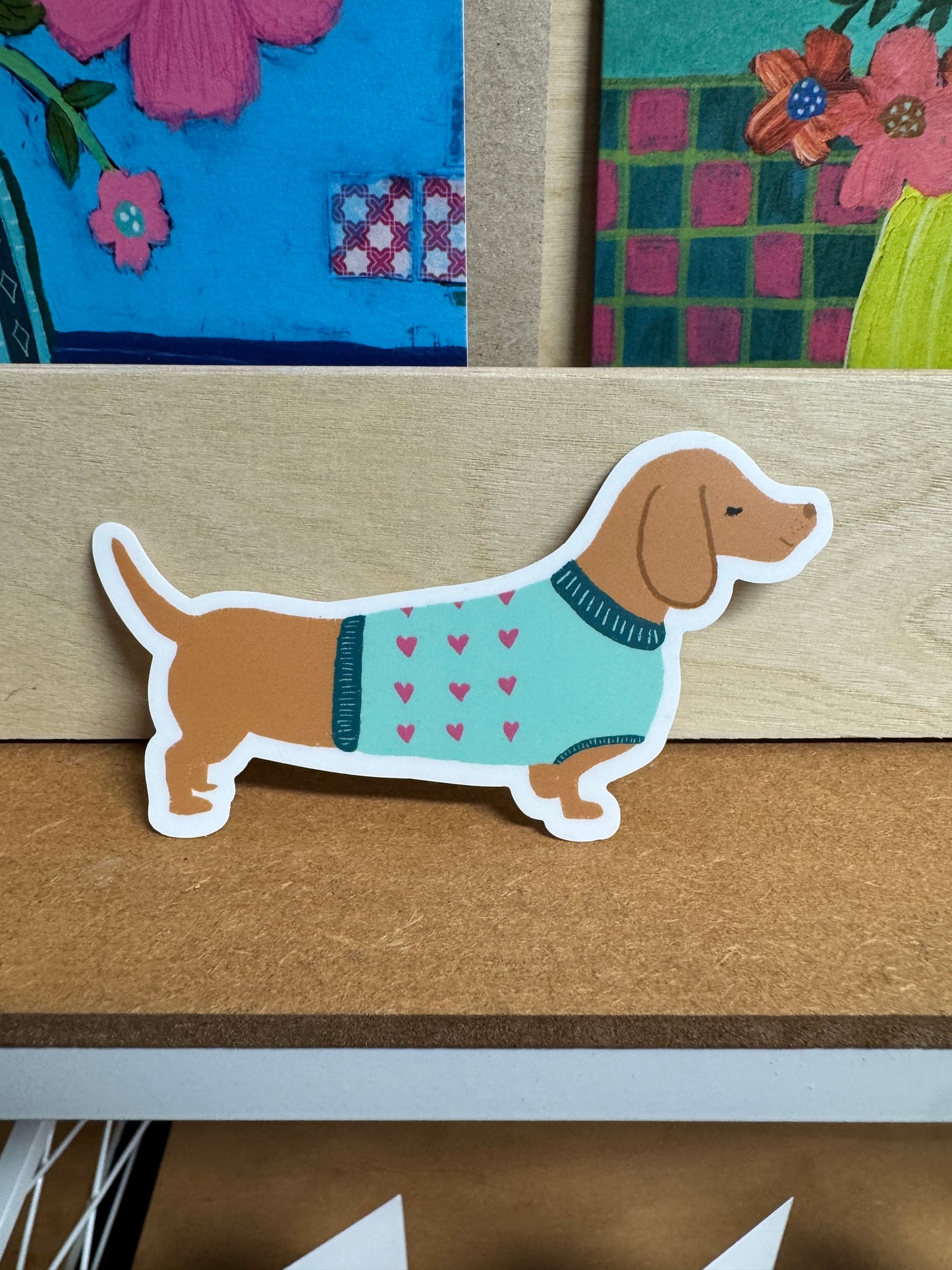 Daschund Dog Waterproof Vinyl Sticker