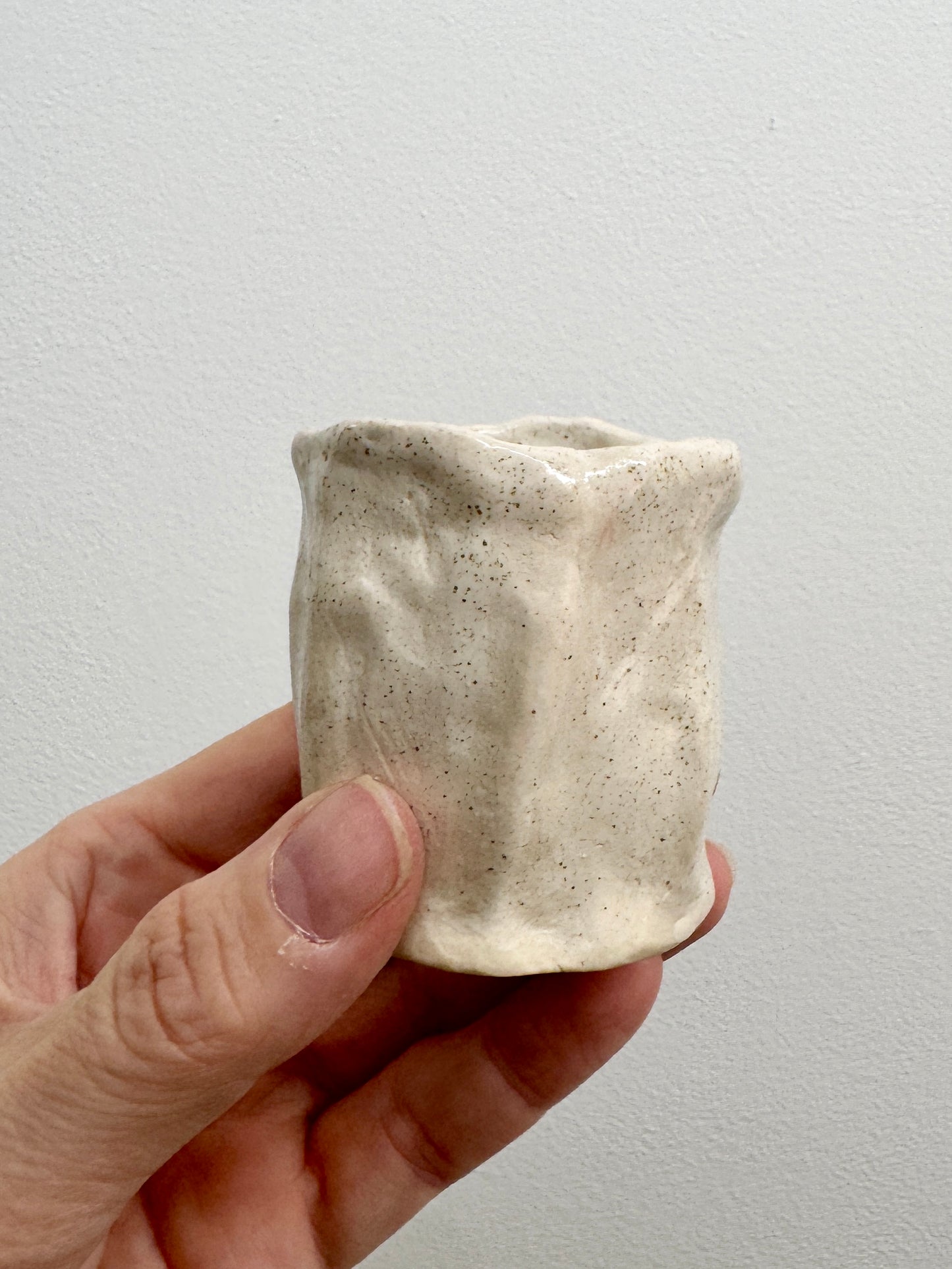 Handbuilt Ceramic Vase - Small Natural