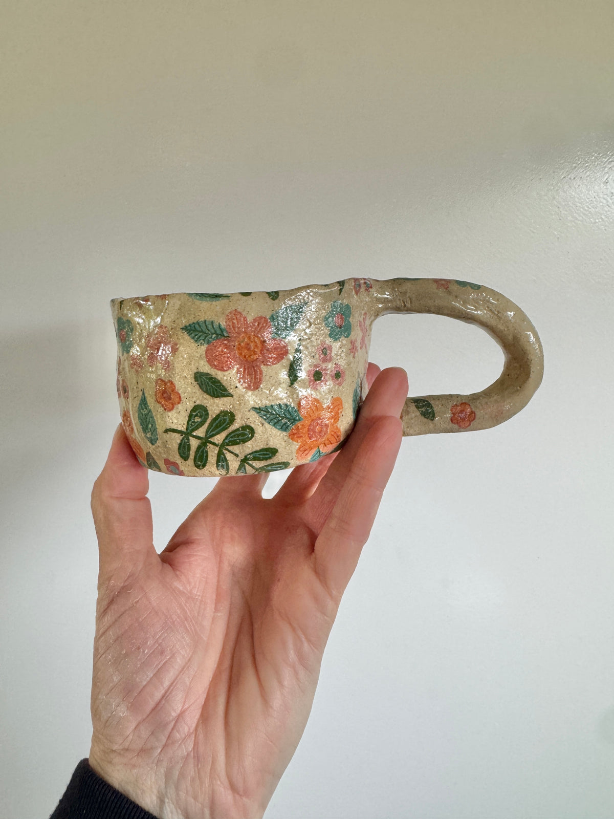 Handbuilt Ceramic Mug - Spring Florals