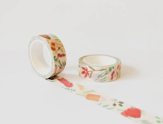 The Wattle Studio Washi Tape - Watercolour Native Florals