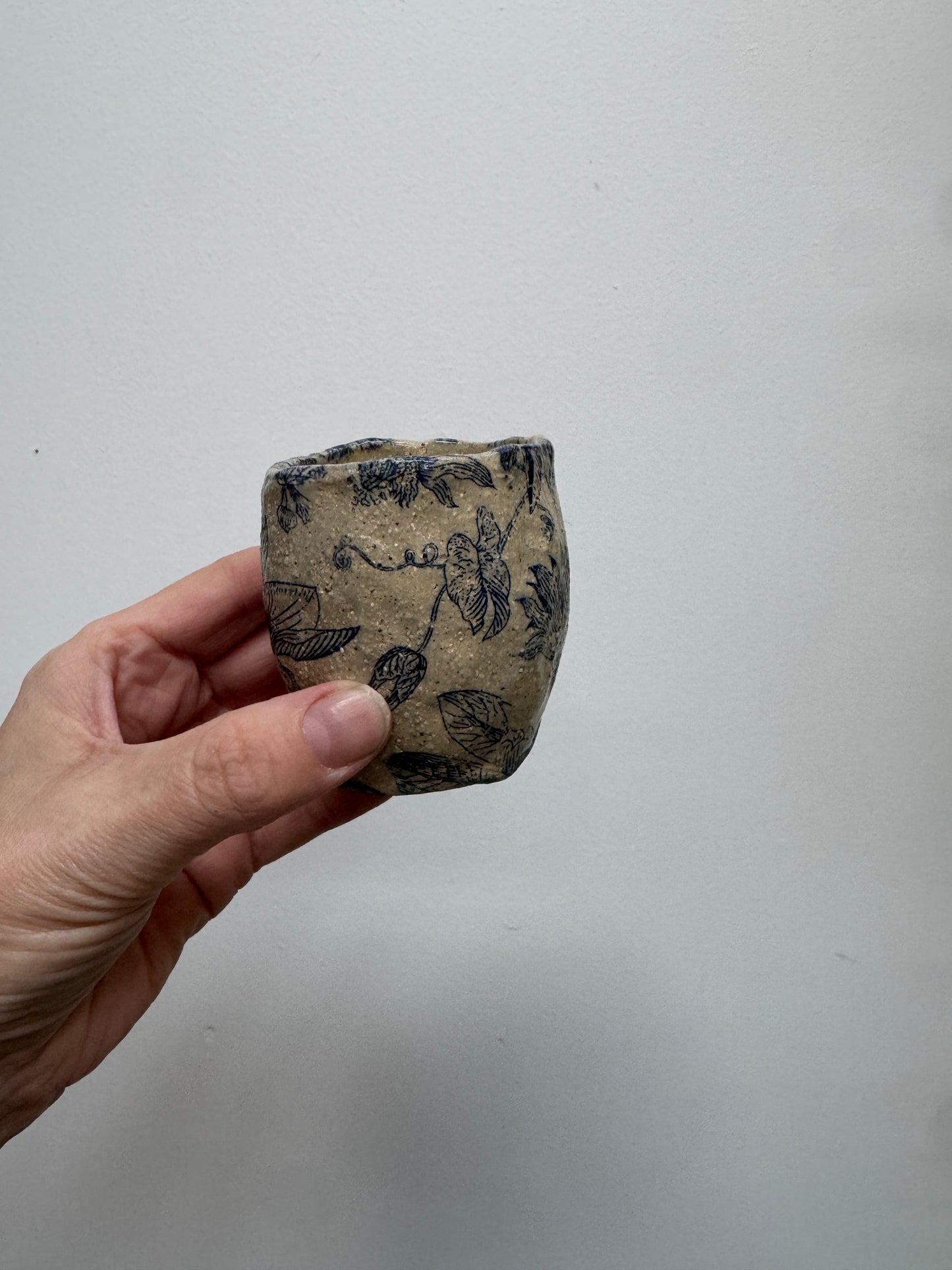 Blue Florals Ceramic Vessel No.2