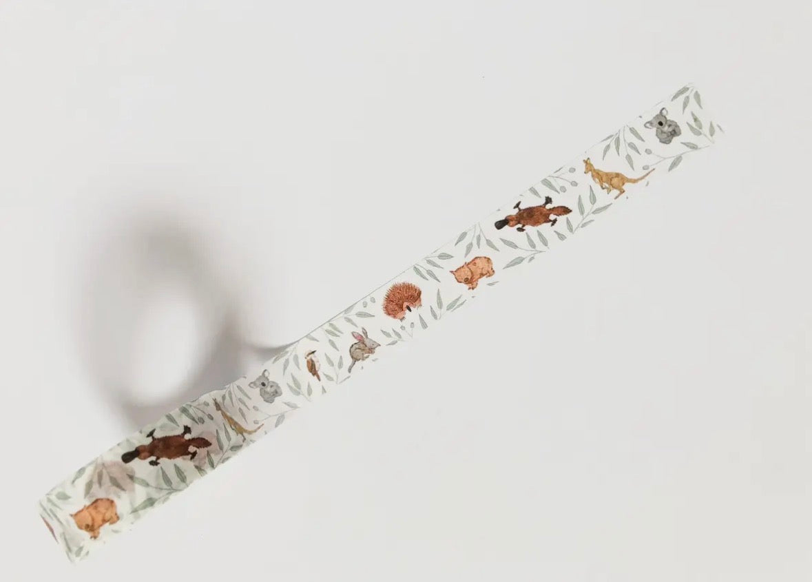 The Wattle Studio Washi Tape - Gumtree Animals