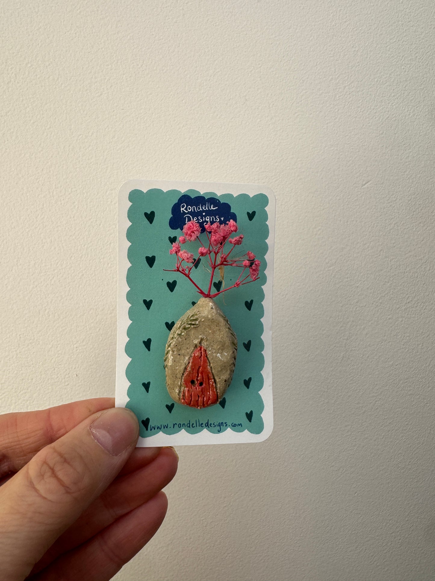 Ceramic Fairy House Brooch