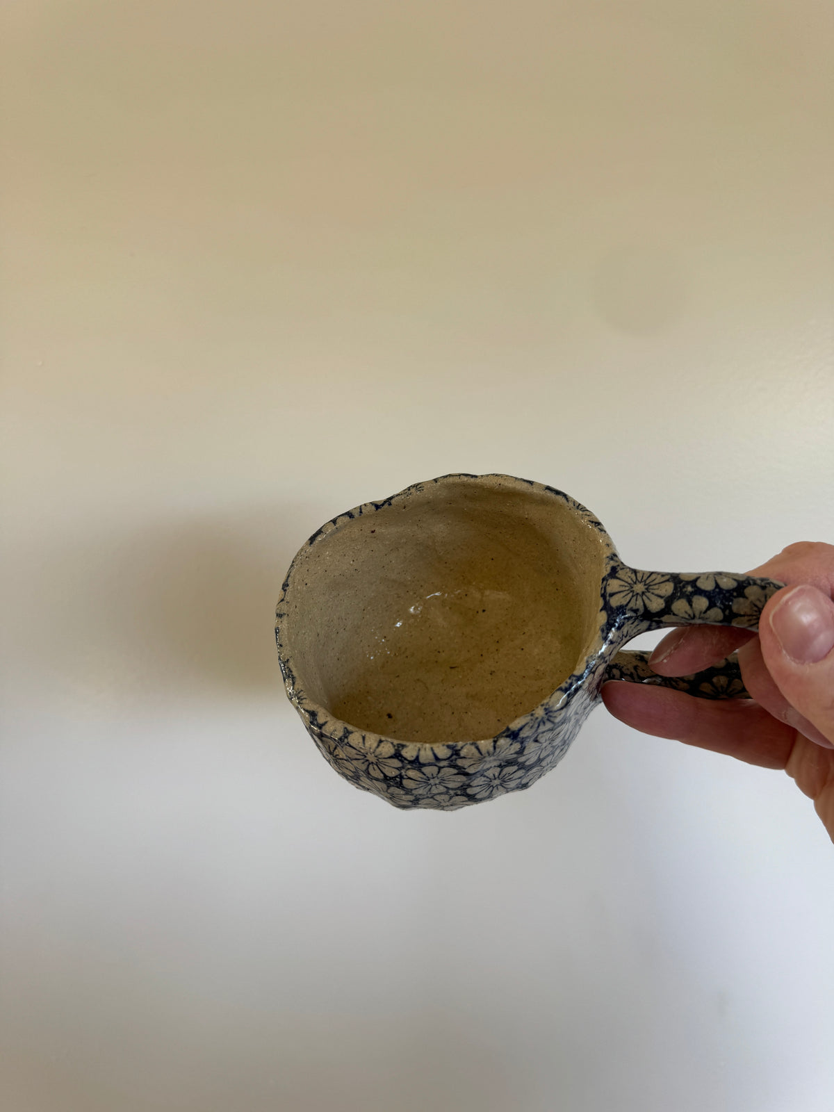 Handbuilt Ceramic Mug - Blue Florals