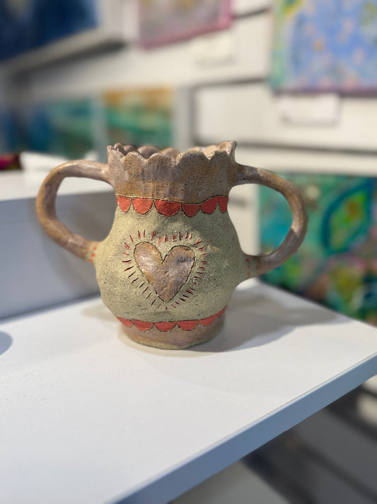 Heart Vase – One of a Kind Handbuilt Ceramics