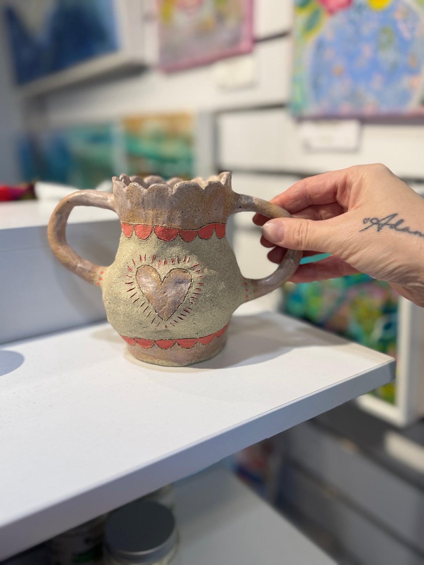 Heart Vase – One of a Kind Handbuilt Ceramics