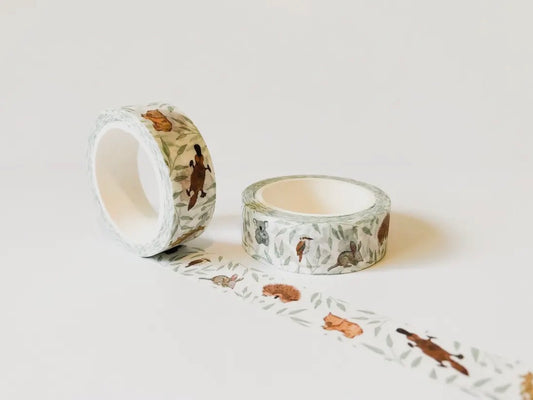 The Wattle Studio Washi Tape - Gumtree Animals