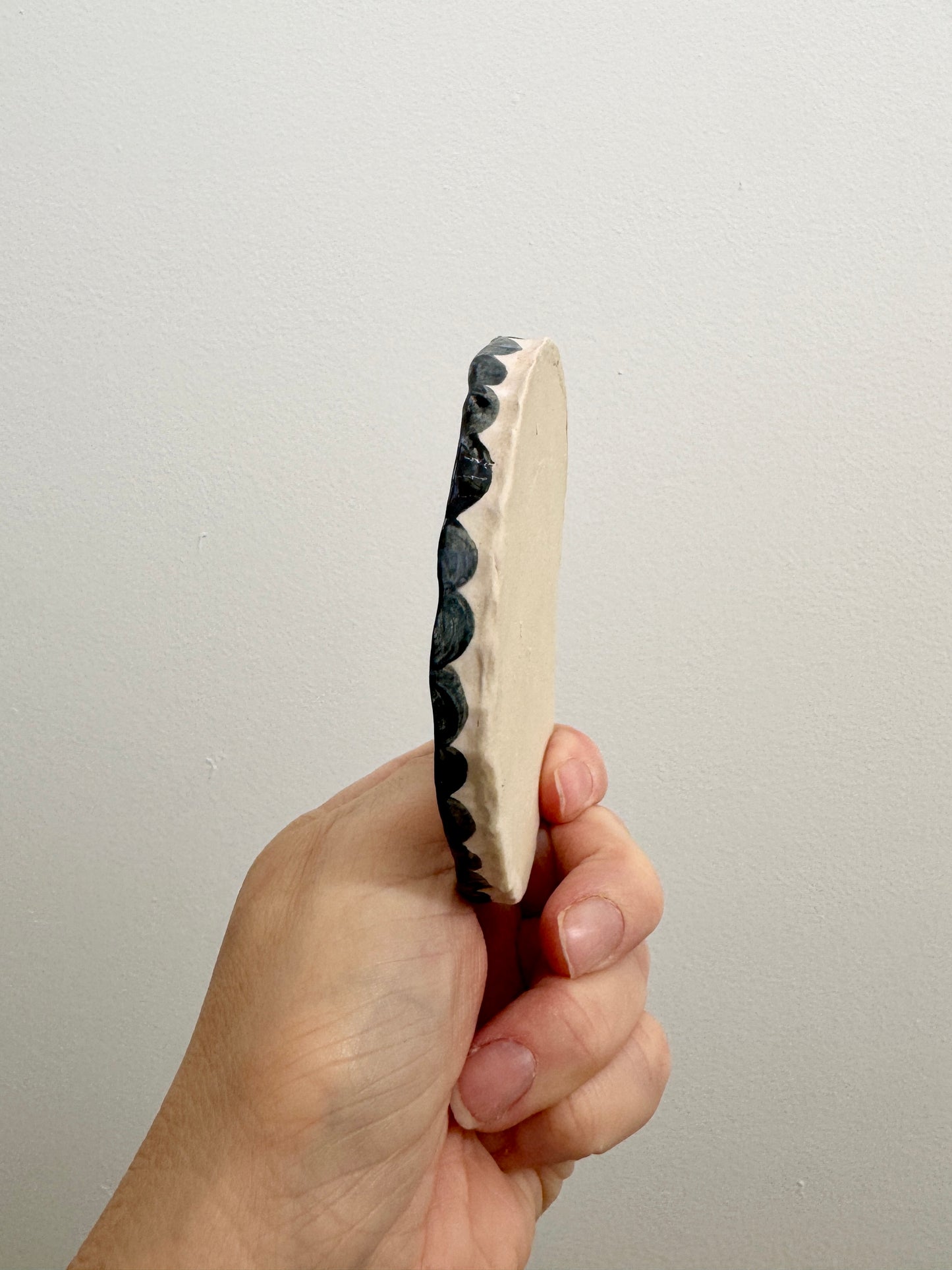 Handbuilt Ceramic Trinket Dish - Blue Hearts