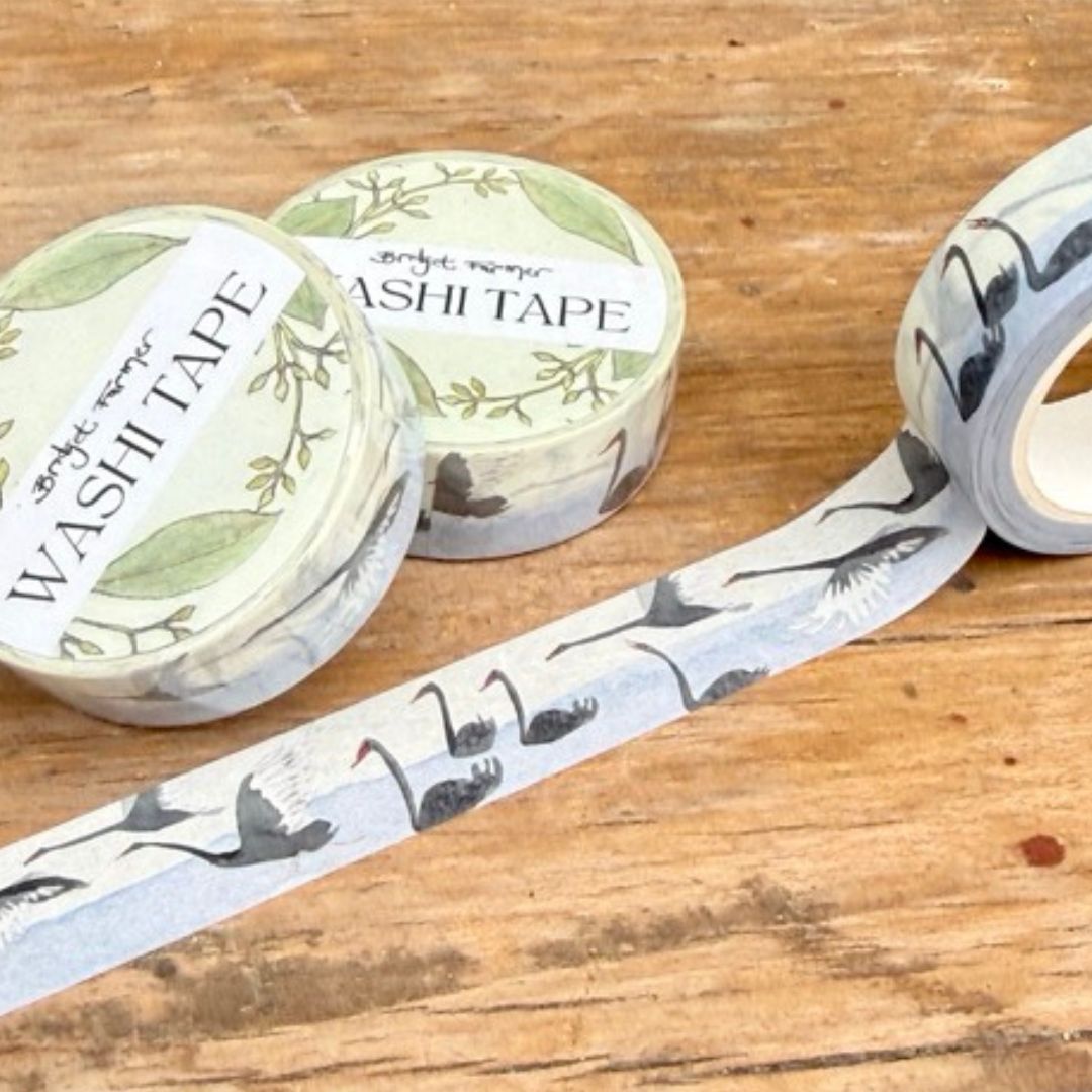 Black Swan (15mm) Washi Tape by Bridget Farmer