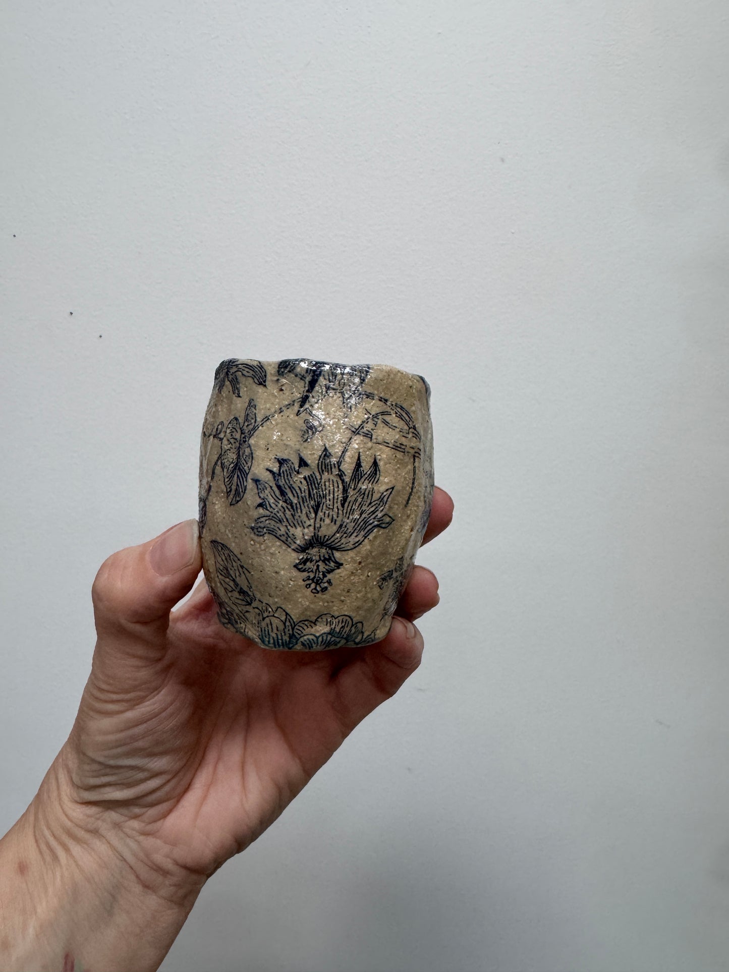 Blue Florals Ceramic Vessel No.2