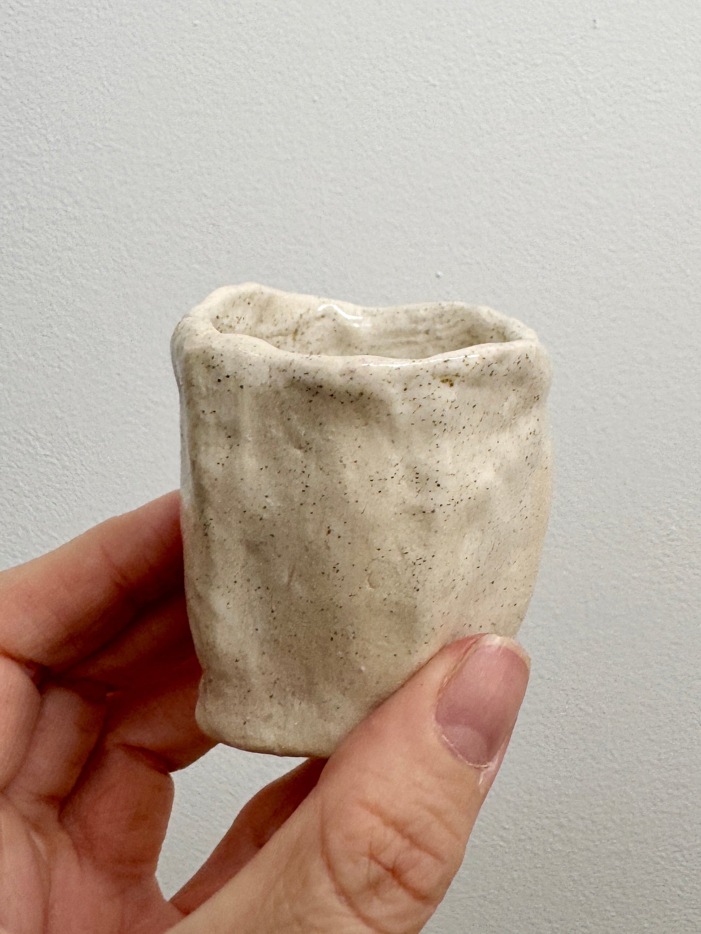 Handbuilt Ceramic Vase - Small Natural