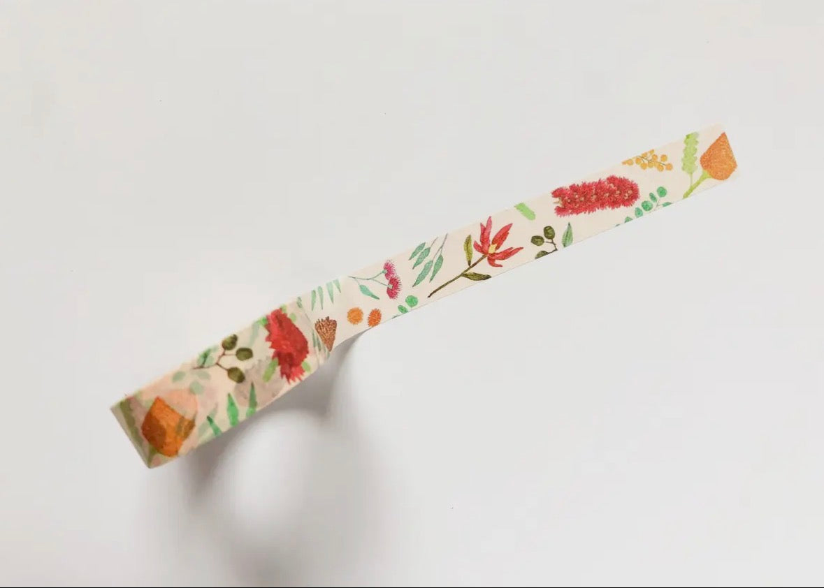 The Wattle Studio Washi Tape - Watercolour Native Florals