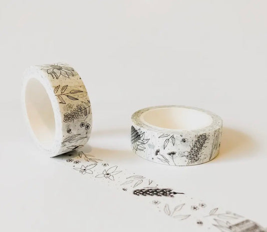 The Wattle Studio Washi Tape - Minimal Native Florals