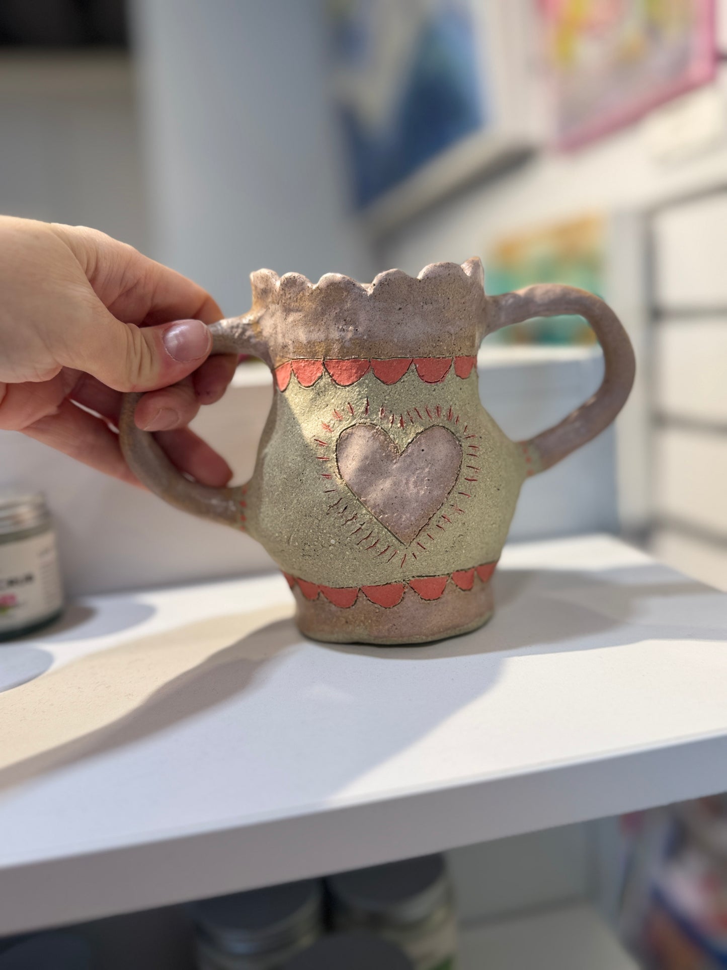Heart Vase – One of a Kind Handbuilt Ceramics
