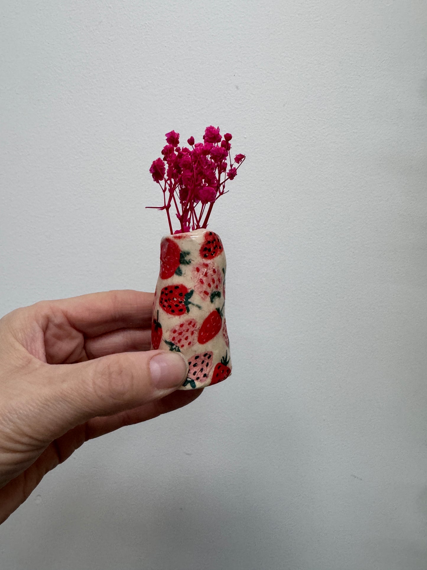 Chunky Strawberries Ceramic Vase No.2