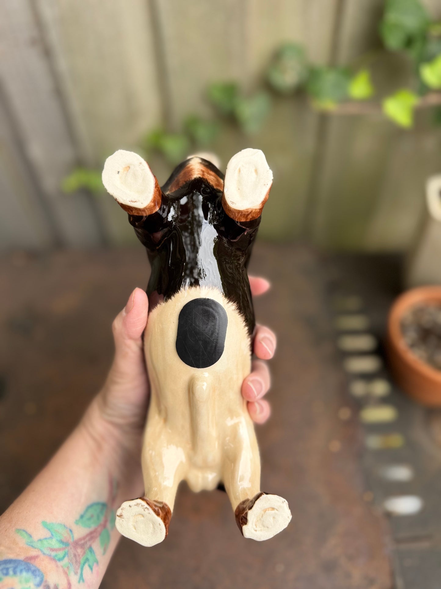 Dachshund Ceramic Money Box (Black)