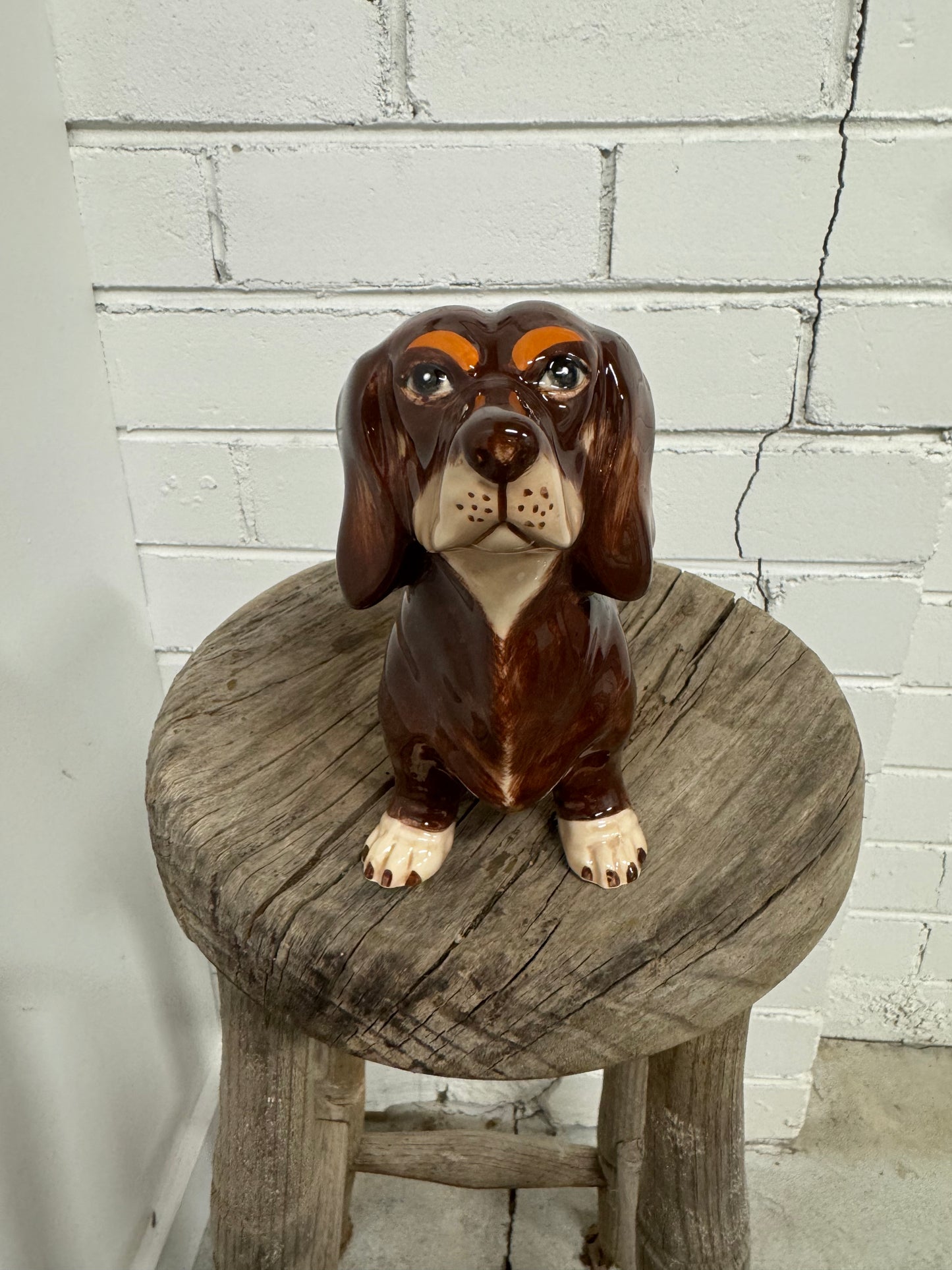 Dachshund Ceramic Money Box (Brown)